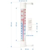 Termômetro externo com escala transparente (-70°C a +50°C) 23cm mix - 2 