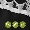 Tiras com espigões repelentes de pássaros, decorativas, brancas - de plástico, 6 unid. - 6 
