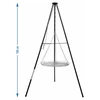 Trípode para fogueira com grelha, 150 cm - 5 