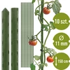 Tyczki ogrodowe Bioogród – stalowe powlekane, 1,5 m, fi 11 mm, 10 szt. - 3 tyczka ogrodowa, tyczka do roślin, podpora do roślin, podpora ogrodowa, podpory ogrodowe metalowe, podpora do roślin pnących, podpory do kwiatów pnących, metalowe podpory do kwiatów, tyczki metalowe powlekane, tyczka do roślin powlekana, tyczka stalowa prosta, akcesoria ogrodnicze, jak dbać o rośliny, polecane tyczki do roślin, tyczka zielona, tyczki stalowe powlekane