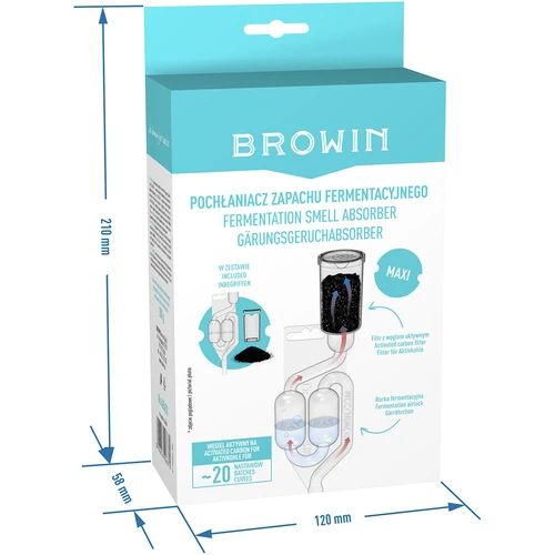 Absorvedor de odor de fermentação com tubo Maxi e carvão - 7