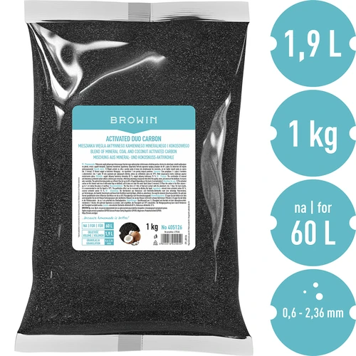 Activated Duo Carbon – mistura de carvão ativado mineral (de rocha) e de coco, 1 kg, para 60 L - 3