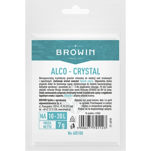 Alco-crystal - agente que melhora as qualidades dos álcoois  - 1 