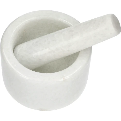 Almofariz de cozinha de mármore, branco, diâmetro 10 cm - 2
