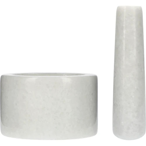Almofariz de cozinha de mármore, branco, diâmetro 10 cm - 4