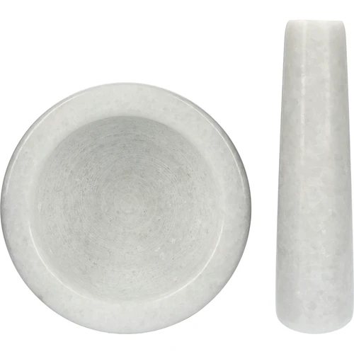 Almofariz de cozinha de mármore, branco, diâmetro 10 cm - 5