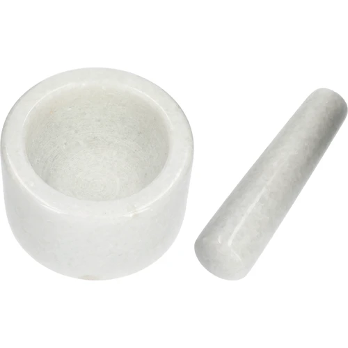 Almofariz de cozinha de mármore, branco, diâmetro 10 cm - 6