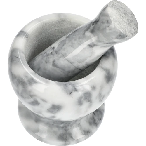 Almofariz de cozinha de mármore, cinza, diâmetro 10,5 cm - 2