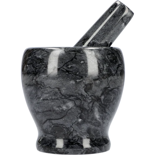 Almofariz de cozinha de mármore, preto, diâmetro 10,5 cm - 3