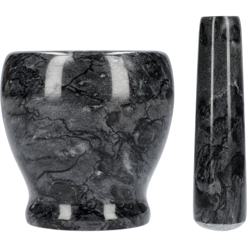Almofariz de cozinha de mármore, preto, diâmetro 10,5 cm - 4