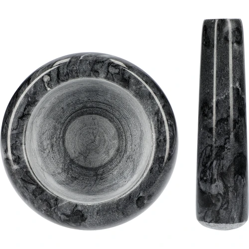 Almofariz de cozinha de mármore, preto, diâmetro 10,5 cm - 5