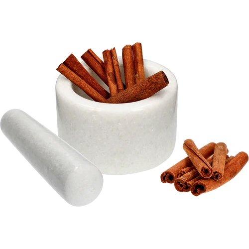 Almofariz de cozinha em mármore, branco, Ø 10 cm - 8