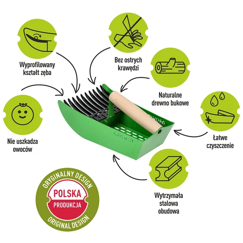 Apanhador de pequenos frutos, metálico, verde - 8