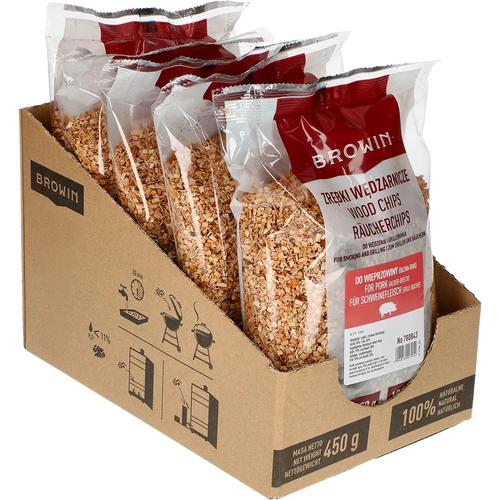 Aparas de madeira para fumagem/grelha 70% amieiro + 30% faia, 450 g, classe 2 - 2