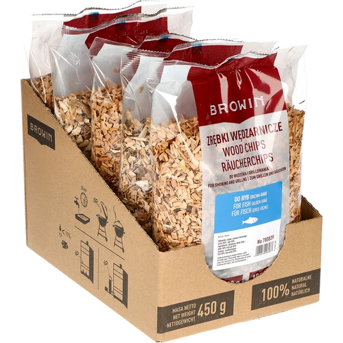 Aparas de madeira para fumagem/grelhar, 50% carvalho + 50% amieiro, 450 g, cl. 8 - 2