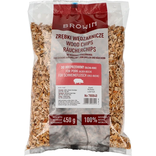 Aparas de madeira para fumar/grelhar 70% amieiro + 30% faia, 450 g, classe 8