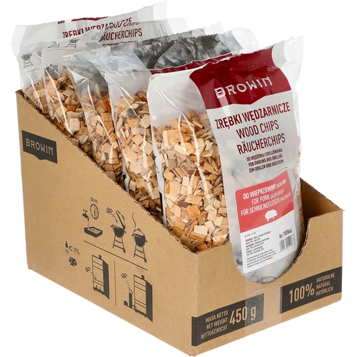 Aparas para fumagem/grelhador – Porco, mistura (70% amieiro, 30% faia), 450 g, classe 10 - 2