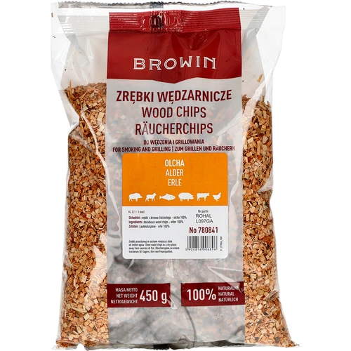 Aparas para fumagem/grelhar, amieiro, 450 g, cl. 2