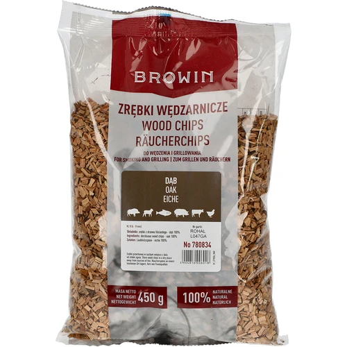 Aparas para fumagem/grelhar, carvalho, 450 g, classe 8