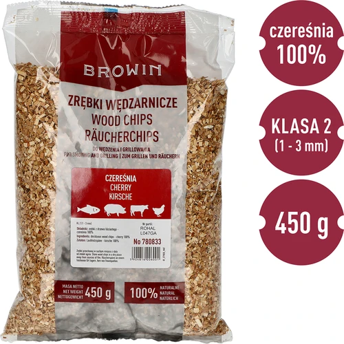Aparas para fumagem/grelhar, cerejeira, 450 g, cl. 2 - 3