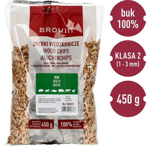 Aparas para fumagem/grelhar, faia, 450 g, classe 2 - 3