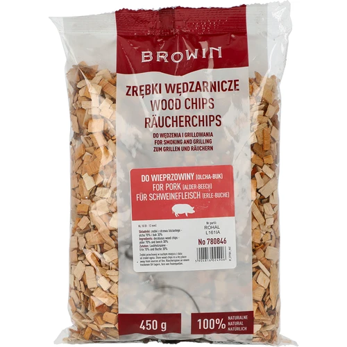 Aparas para fumar/grelhar carne de porco - mistura (70% amieiro, 30% faia), 450 g, classe 10