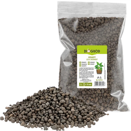 Argila expandida para plantas em vaso, jardinagem e florestas em frasco, 4-10 mm, 2L