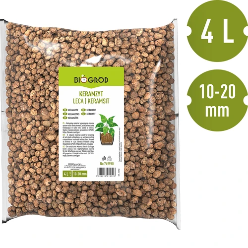 Argila expandida para plantas em vasos, jardinagem e florestas em vidro 10–20 mm, 4L - 3
