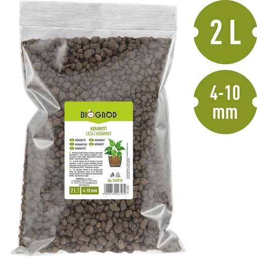 Argila expandida para plantas em vasos, jardinagem e florestas em vidro, 4-10 mm, 2L - 3