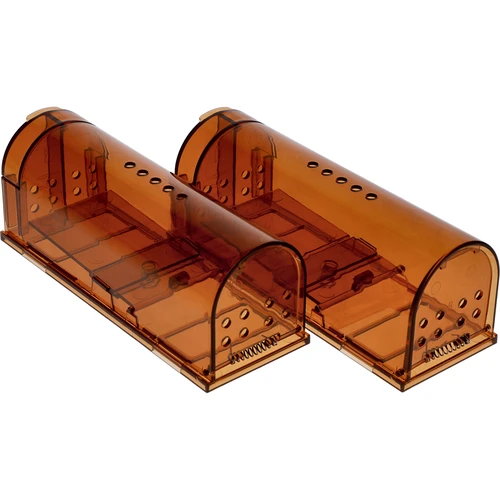 Armadilha para ratos – captura viva, transparente, 2 unidades