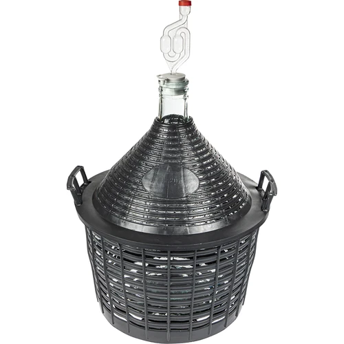 Balão para vinho 20 L em cesto de plástico - 3
