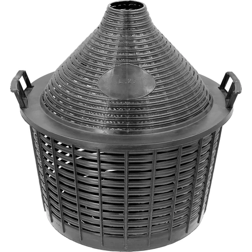 Balão para vinho 25 L em cesto de plástico - 5