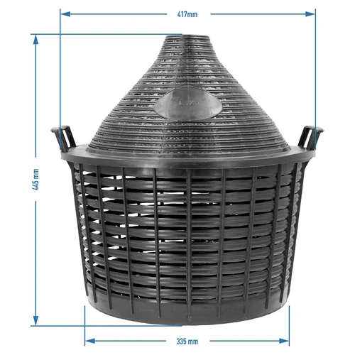 Balão para vinho 25 L em cesto de plástico - 7