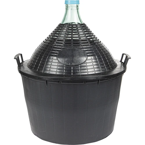 Balão para vinho 34 L com cesto de plástico