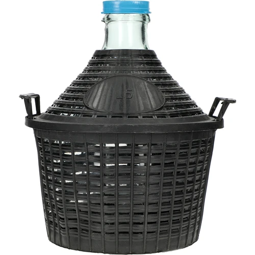 Balão para vinho 5 L com cesto de plástico