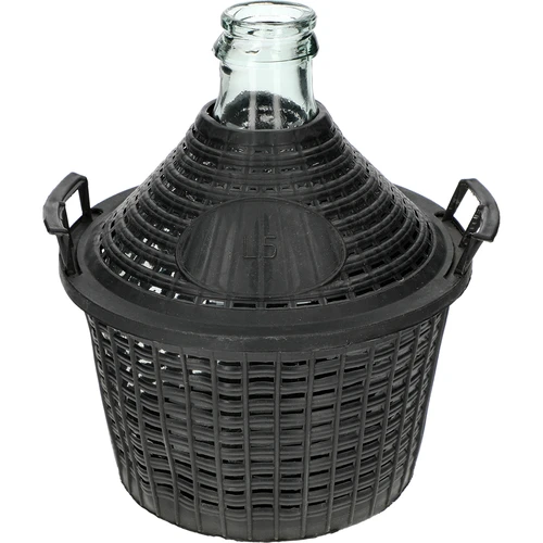 Balão para vinho 5L em cesto de plástico - 2