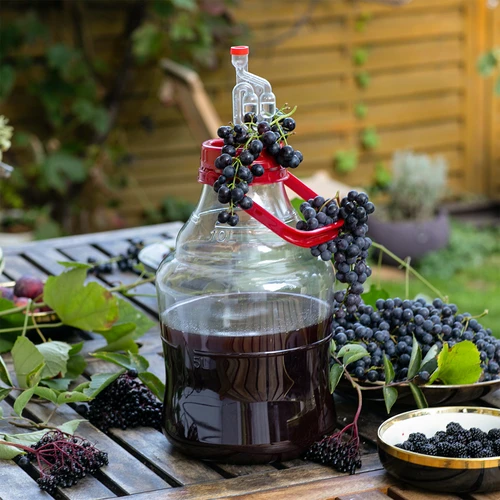 Balão para vinho leve, inquebrável, com alça, 10 L - 8