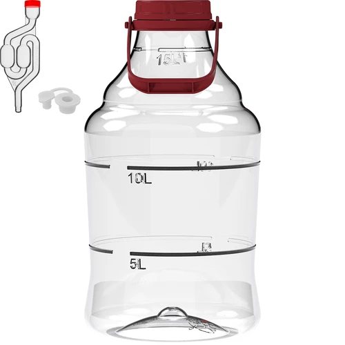 Balão para vinho leve, inquebrável, com alça, 15 L - 2