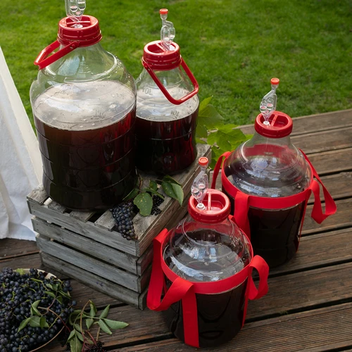 Balão para vinho leve, inquebrável, com alça, 25 L - 12