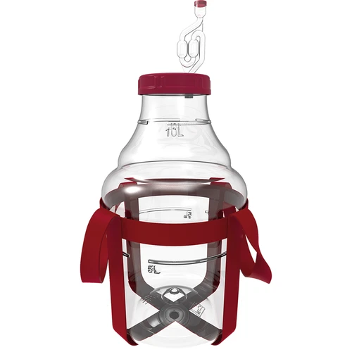 Balão para vinho leve, inquebrável, com alças, 10 L  - 1 