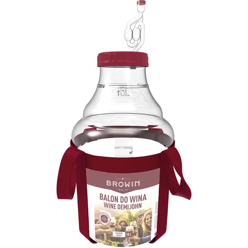 Balão para vinho leve, inquebrável, com alças, 10 L - 3