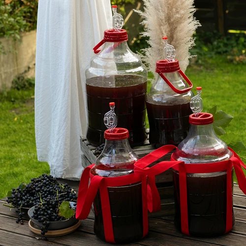 Balão para vinho leve, inquebrável, com alças, 15 L - 13