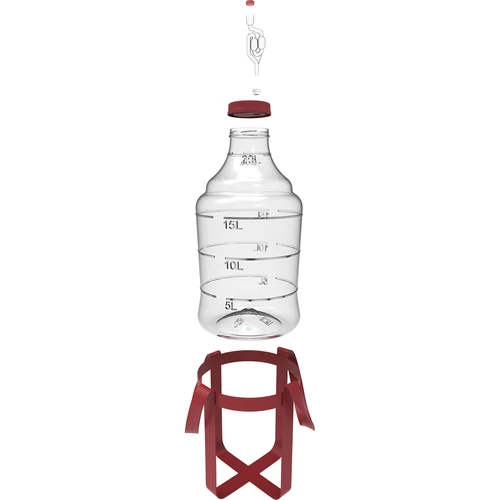 Balão para vinho leve, inquebrável, com alças, 20 L - 2