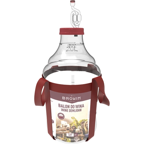 Balão para vinho leve, inquebrável, com alças, 20 L - 3