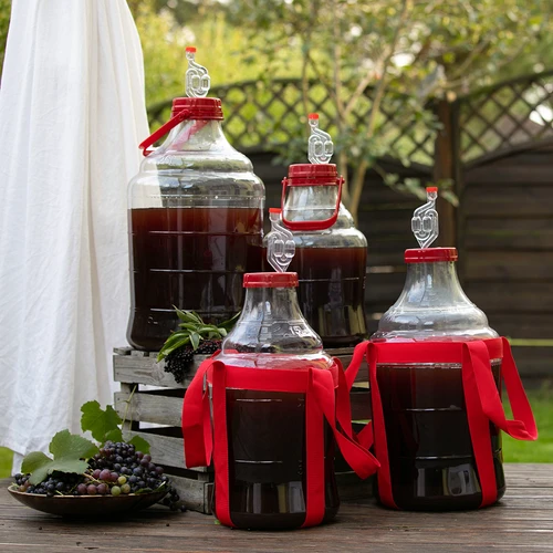 Balão para vinho leve, inquebrável, com alças, 20 L - 11