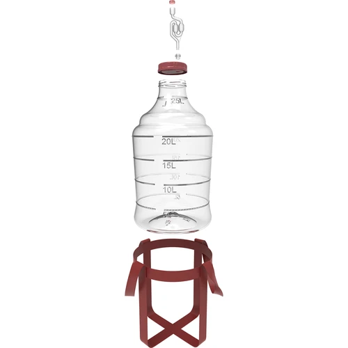 Balão para vinho leve, inquebrável, com alças, 25 L - 3