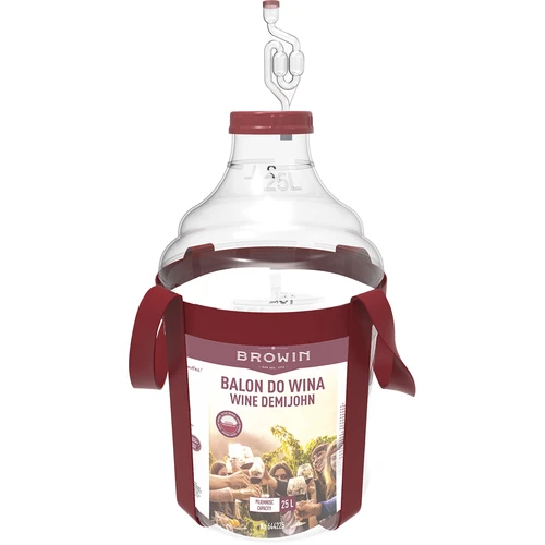 Balão para vinho leve, inquebrável, com alças, 25 L - 2