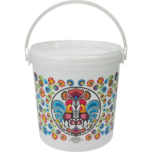 Balde alimentar GWIOZDA - com tampa, 10 L  - 1 