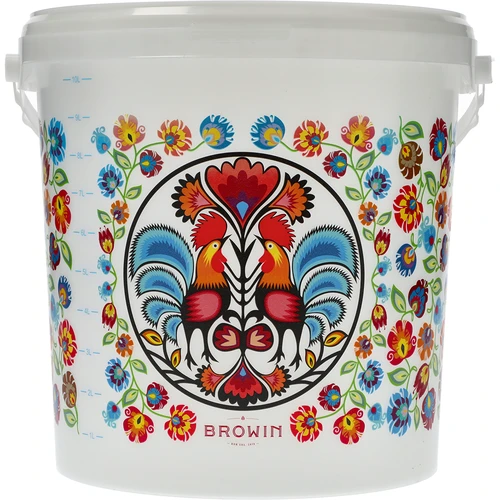 Balde alimentar GWIOZDA - com tampa, 10 L - 2