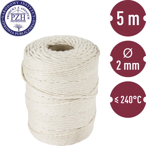 Barbante de talho em algodão branco (240°C) 55 m - 3